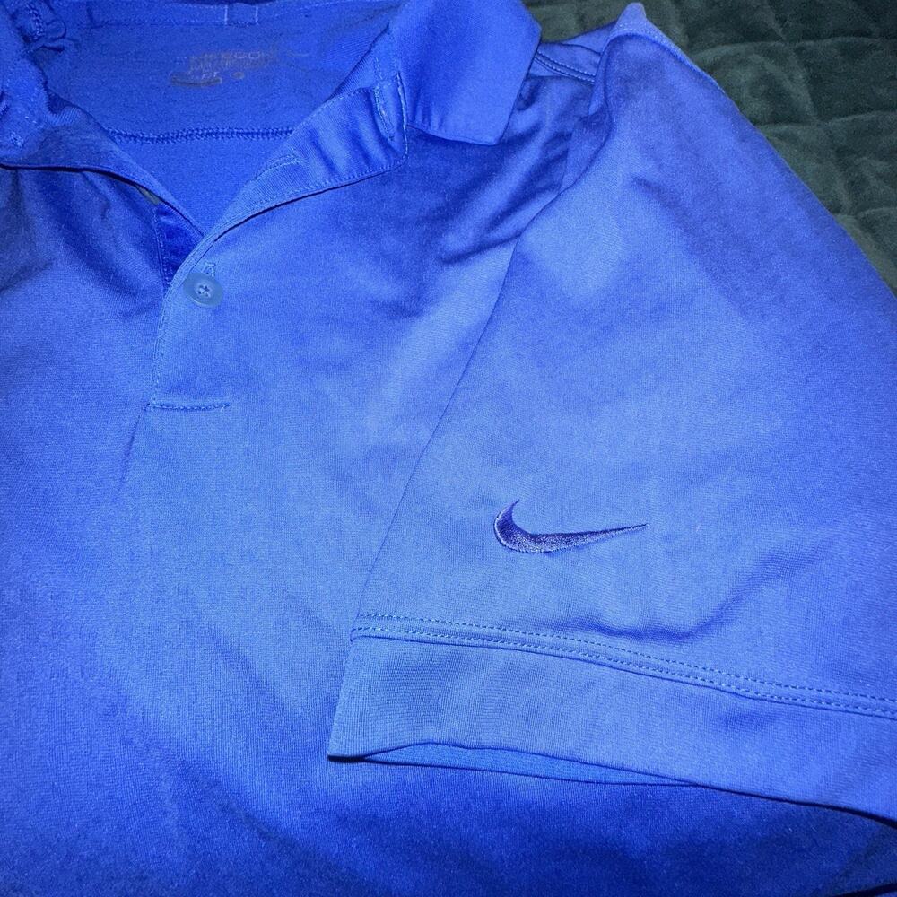 Nike Golf Short Sleeve Collared Shirt Large (L) Navy Classic - Picture 8 of 9